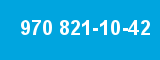 970 821-10-42 970 821-10-42